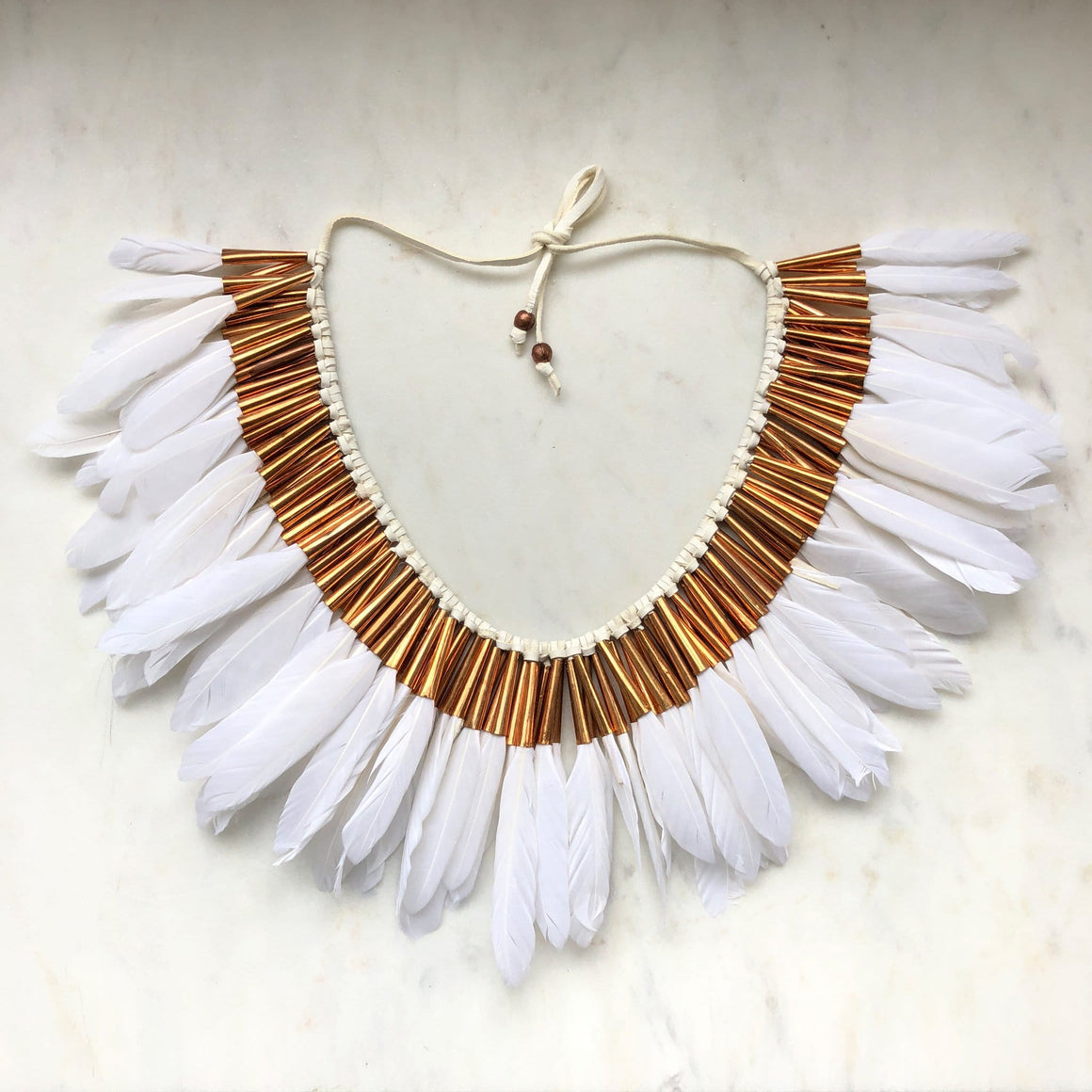 Full Feather Collar in white