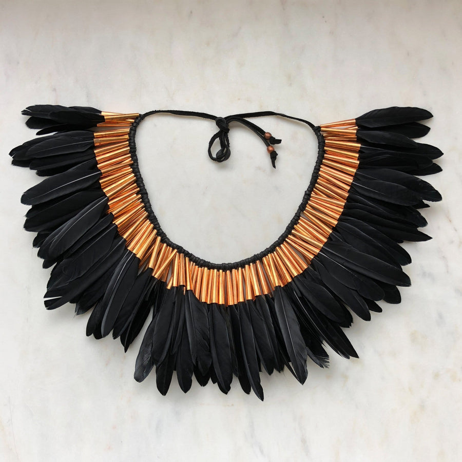Full Feather Collar in black